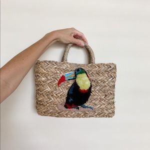 ModCloth Toucan Straw Bag